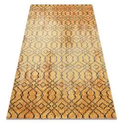 Modern szőnyeg MUNDO D5751 glamour kültéri narancs / fekete