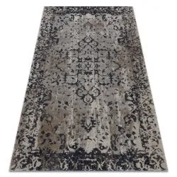 Modern szőnyeg MUNDO E0681 ornament, vintage keret outdoor bézs / fekete