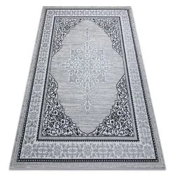 Dywan GLOSS nowoczesny  8490 52 Ornament, stylowy, ramka kość słoniowa / szary
