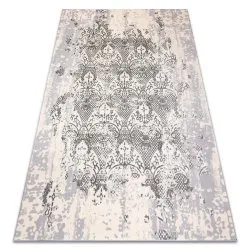 Szőnyeg CORE W3824 Ornament Vintage - Szerkezeti, két szintű sűrűség, krém / szürke