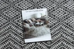 Szőnyeg KÖTÉLSZÁLAK SIZAL SION Cikk-cakk, Rombuszok Boho 22168 lapos szövés fekete / krém