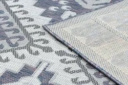 Szőnyeg SZNURKOWY SIZAL SION Aztecki 3007 lapos szövés kék / rózsaszín / ecru