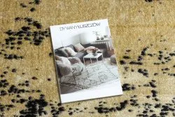 Dywan DE LUXE nowoczesny 2083 Ornament vintage przecierany - Strukturalny złoty / szary