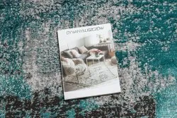 DE LUXE modern 570 Vintage koptatott - Strukturális zöld / antracit szőnyeg