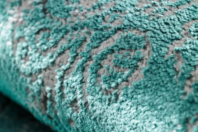 Szőnyeg DE LUXE modern 6827 Absztrakció, vintage - Strukturált zöld / szürke