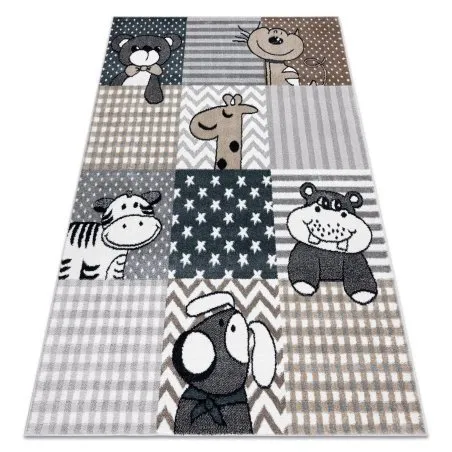 FUN Pets szőnyeg gyerekeknek, állatok szürke