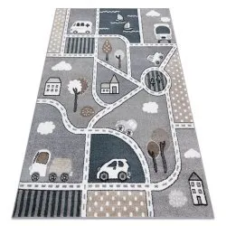 FUN Strade szőnyeg gyerekeknek, utca, város szürke