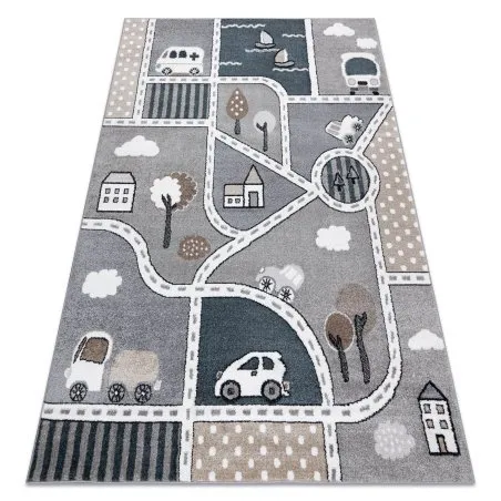 FUN Strade szőnyeg gyerekeknek, utca, város szürke