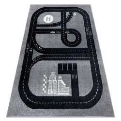 FUN Track szőnyeg gyerekeknek, utca, város szürke