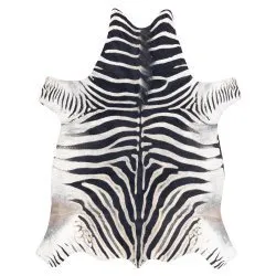 Szőnyeg Műbőr Marhabőr, Zebra G5128-1 Fehér-fekete bőr