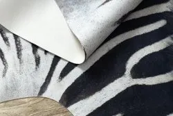 Dywan Sztuczna Skóra Bydlęca, Zebra G5128-1 Biało-czarna skórka