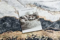 Mosható szőnyeg ANDRE 1124 Márvány csúszásmentes - fekete