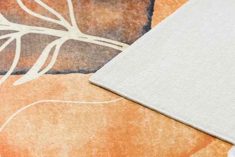 Mosható szőnyeg ANDRE 1088 Absztrakt, keret csúszásmentes - fehér / zöld