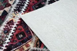 Mosható szőnyeg ANDRE 2305 Keleti patchwork, csúszásmentes - bordó / barna