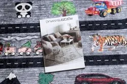 Dywan do prania BAMBINO 2092 Uliczki, samochody dla dzieci, antypoślizgowy - antracyt