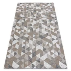 Szőnyeg CASA Ökológiai, ÖKO SIZAL Boho Háromszögek 2816 krém / taupe, újrahasznosított pamutból