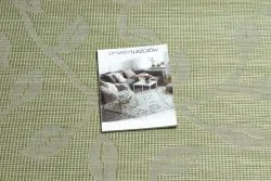 Dywan SZNURKOWY SIZAL płaskotkany PATIO 3045 liście zielony / beż