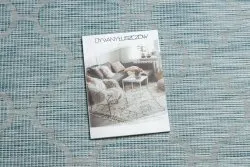 Szőnyeg KÖTÉLSZERŰ SIZAL síkszövött PATIO 3069 lóhere marokkói - tengerkék