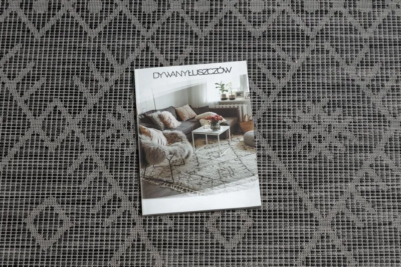 Szőnyeg KÖTÉLSZERŰ SIZÁL sima PATIO 3077 Boho - fekete