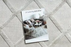 Dywan SANTO SZNURKOWY SIZAL 58365B Kratka, trellis beż