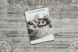 Dywan LIRA E1468 Rozeta, strukturalny, nowoczesny, glamour - szary / złoty