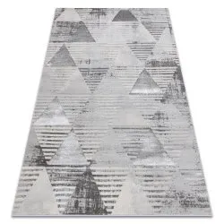Szőnyeg LIRA E1627 Háromszögek geometrikus, strukturált, modern, glamour - szürke