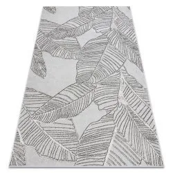 Szőnyeg LIRA E1482 Levelek strukturált, modern, glamour - szürke