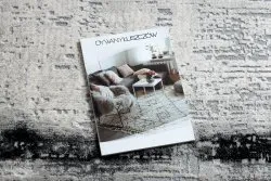 Dywan TULS nowoczesny, strukturalny, frędzle 51235 Vintage, przecierany, ramka antracyt