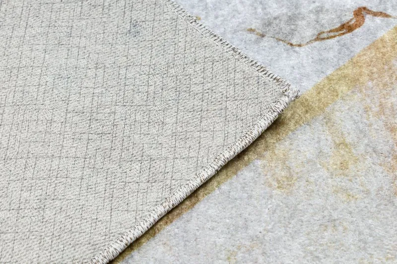 Dywan do prania MIRO 52103.801 Marmur, geometryczny antypoślizgowy - złoty