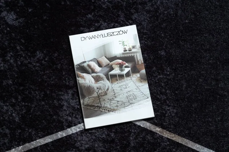 Mosható szőnyeg MIRO 51233.811 Geometrikus csúszásgátló - fekete