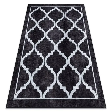 Mosható szőnyeg MIRO 51639.806 Trellis rács csúszásmentes - fekete