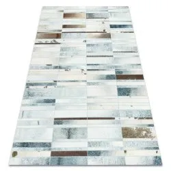 Dywan PATCHWORK 21717 beż - Skóra bydlęca, Deski 