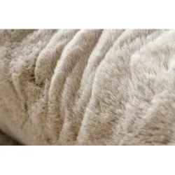 Dywan TEDDY NEW sand 52 koło Shaggy beż bardzo gruby, pluszowy