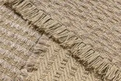 Dywan JUTE 3650 beż linie - jutowy, płaskotkany, frędzle