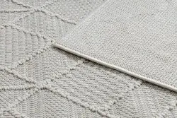 Dywan JERSEY 19231 krem - Geometryczny pętelkowy, strukturalny BOHO