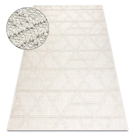 Dywan JERSEY 19241 krem - Romby, geometryczny pętelkowy, strukturalny BOHO