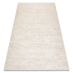 Szőnyeg DUKE 51533 krém - Geometrikus, strukturált, nagyon puha, rojtos