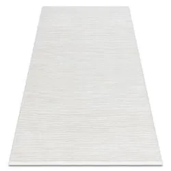 Szőnyeg DUKE 51376 krém - Csíkos, strukturált, rendkívül puha, rojtos