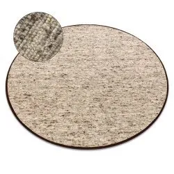 Dywan NEPAL 2100 koło sand, beż - wełniany, dwustronny, naturalny