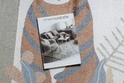Szőnyeg BONO 8426 Dzsungel, vadállatok krém / sötét arany