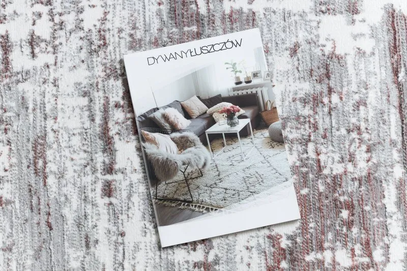 Dywan BLISS Z239AZ551 szary / różowy - Abstrakcja, nowoczesny, strukturalny 