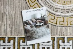 Dywan BLISS Z205AZ127 krem / złoty - Ramka, grecki, nowoczesny, strukturalny 