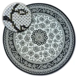 Kerek kötél sisal szőnyeg FLAT 48691/690 fekete