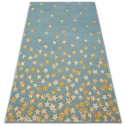PASTEL 18408/032 Csillag szőnyeg - Türkiz arany krém