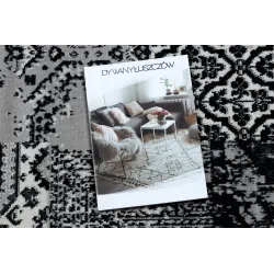 Stílusos szürke vintage szőnyeg, modern belső terekhez ideális