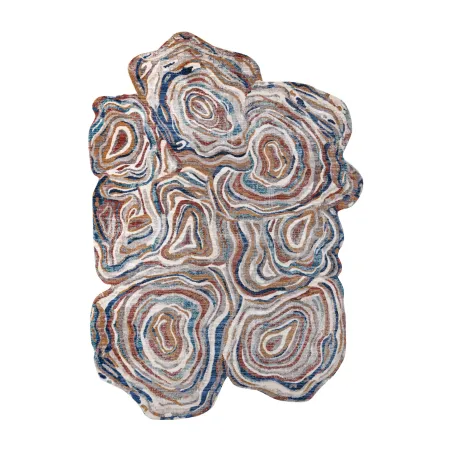 TINE 75312A fából készült, terakotta színű modern szőnyeg, egyedi forma