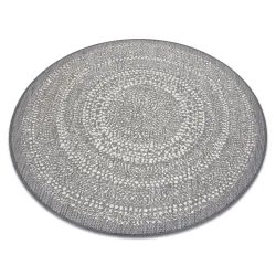 Kerek szizál kötél FLAT szőnyeg 120cm szürke