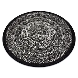 Kerek kötélsisal FLAT szőnyeg 120cm fekete