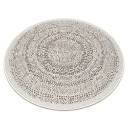 Kör alakú kötélszizál FLAT szőnyeg 120cm krém