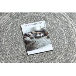 Boho stílusú kerek sizál szőnyeg, szürke, modern belső terekhez